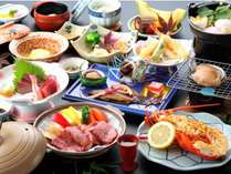 ★プチ贅沢プラン(例)★イセエビの黄金焼き+長崎牛陶板焼き+海鮮料理
