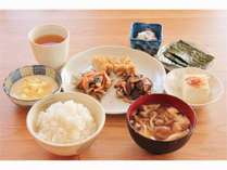 朝食（イメージ）／木島平産のお米や特産のキノコ汁等、信州の食材を使った手作り料理の朝食です。