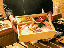 ・【グランピング夕食・専属シェフ寿司ver.】料理長の目利きで選ばれた旬の魚介類