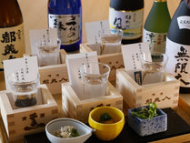 淡路島の酒蔵で代表する５種類の日本酒の飲み比べ。