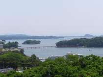 展望レストランからの松島海岸の眺め