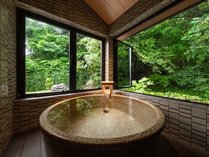 紅富士・客室温泉風呂付き24時間ご利用いただける半露天温泉風呂