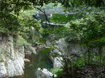 鈍川渓谷　渓流を愉しみながら、自然散策をどうぞ。