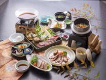 大阪もん河内鴨会席：一品一品料理法を変えて、旨味・味わい・食感を楽しめる品々をご用意！