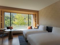 ◆Deluxe　Twin　｜自然との調和を意識した安らげる50平米の客室　