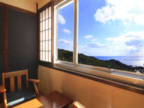 全室オーシャンビュー。窓からは碧い太平洋を一望できます。（和室からの眺望イメージ）
