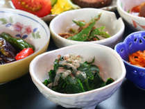 夕食（単品）◆様々な自家製野菜をお楽しみいただけます。