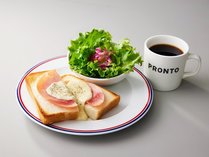 【朝食】ハムチーズセット(写真はイメージです)宿泊者限定！ドリンクおかわり可能