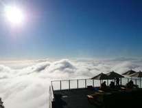 竜王ロープウェイ山頂にある雲の上のテラス「ソラテラス」