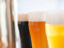 パムコ内ビールプラントで醸造した3種の地ビール。アルト・ケルシュ・梅ビールを用意しています