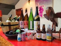 選ぶのも楽しみ！！『ビール・日本酒・ワイン・焼酎・果実酒・ソフトドリンク』を幅広く取り揃えております