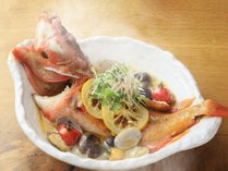 【夕食／特選会席】極上出汁と日本酒で仕上げる　旬魚の和製アクアパッツァ　※イメージ