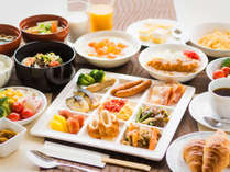 ＜朝食＞熊本で育った野菜や卵を使用した味わい豊かなご朝食バイキング