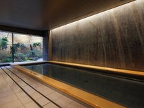 【大浴場　男湯】「竹林の道」をタイルモザイクアートで表現