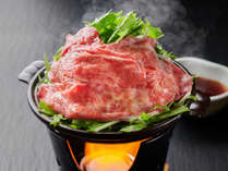 【ご夕食】黒毛和牛と水菜の焼きしゃぶ