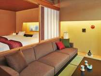 【客室イメージ】ベッドとソファを配置した快適な客室