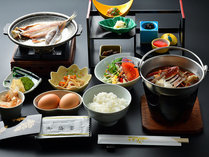 ご朝食に名古屋コーチンの卵かけご飯セットが付いたプランの一例です。