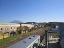 昆布駅から望む羊蹄山 写真