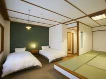 【素泊まりプラン】和洋室　Bed＆Tatami　Room（TV・小型冷蔵庫・トイレ付き）