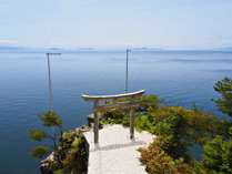 竹生島で一番の絶景スポットでかわらけ投げに挑戦