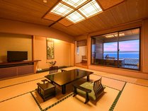 蒼海-　Aomi　-露天風呂付客室さえぎるもののない180度の海景色。　眺望絶景のオーシャンビューの客室