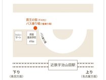 ■宇治山田駅下車、正面の大通りを左手に進むとバス乗り場(7)がございます。（要事前予約）