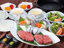 【福島牛ステーキ】一例（2名分）ご予約の際、ランプとヒレから1つお選びください。