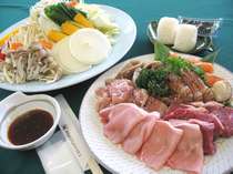 コース自慢のバーベキューセット　お肉は地元黒田庄牛使用