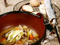 夕食一例◆暖を囲う囲炉裏料理