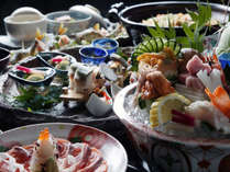 夕食イメージ（ひさご寿司）。鮒鮨や、ニゴロブナのあらいなどがおすすめ。