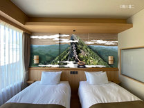 西日本最高峰の石鎚山の1,982mの天狗岳と「鎖場」、断崖絶壁のスリルと頂上からの絶景を表現。