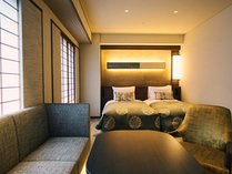 ユニバーサルツイン／110cm幅シモンズ製ベッド2台／ゆとりある広さのバリアフリーに配慮したお部屋