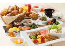和洋食ビュッフェスタイルの朝食をお召し上がりください！