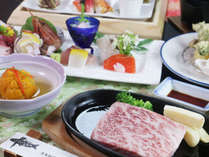 ＃料理一例【贅-zei-】　きめ細かなサシが美しい≪Ａ５ランク≫のお肉を、ステーキでご用意