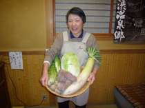 女将が作る自家栽培の冬野菜！おいしく料理します！