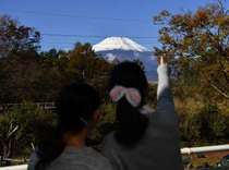 バルコニーから富士山を楽しむ