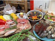 豪華松阪牛のお肉セット＆海鮮セット両方楽しみたい豪華セットもご用意しております。