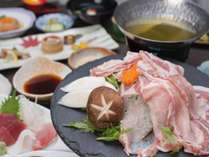 *【豚しゃぶしゃぶ】箱根山麓豚を足柄茶でどうぞ。ヘルシー＆風味豊かなしゃぶしゃぶです。