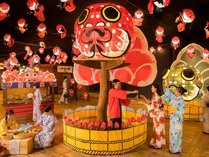【しがっこ金魚まつり】青森の夏の風物詩「金魚ねぷた」が館内に飾られ、祭り気分を盛り上げます。