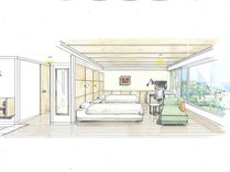 2022年4月末リニューアルオープン東館客室「洋室ツイン33平米」完成予想図