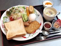 *【朝食一例/洋食】ボリュームたっぷりの朝食をご用意！和食と洋食を日替わりでご提供いたします。