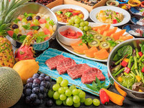 ７月～９月の夕食テ―マは「フルーツ王国ふくしま」季節の果物や高原野菜など