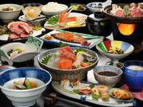 ご夕食一例　福島の郷土料理を中心に海の幸山の幸をふんだんに盛り込んでいます