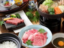 ご夕食「4月～9月　松阪牛を堪能する松阪牛ロースステーキ付会席」※写真はイメージです。内容は月替わり