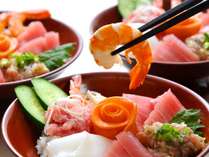 【夕食】ネタ乗っけ放題お好みで作れる海鮮丼！
