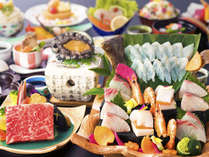 【個室食‐グレードUP会席】新鮮さ際立つ「二大饗宴」お祝いにも喜ばれる、華やかな逸品をお届けします