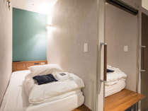 【◆男性限定◆ノーマルキャビン】有名ホテルでも使用しているシモンズのベッドを設置。