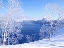 冬の摩周湖「霧氷」