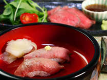 #贅沢☆前沢牛の寿司&ローストビーフのコラボ