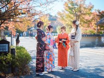 【レンタル着物＆ヘアセット付き】着物で巡るはんなり京都旅♪